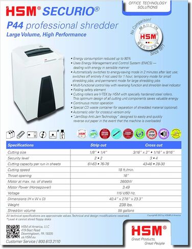 HSM Securio p36i hs l6 cross cutdder ؛ تمزيق ما يصل إلى 14 ورقة. 38.3 جالون سعة in Kuwait