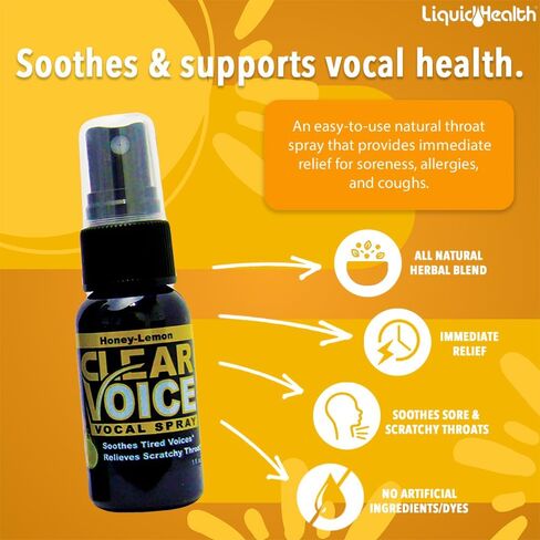 LIQUIDHEALTH Clear Voice Vocal Spray, Strawberry Lemonade (3pack) in Saudi Arabia
