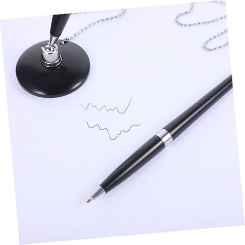Gatuida 2pcs Desk Sedist Assist مع سلسلة من نقاط الكتابة الرأسية الدائمة الدائمة الدافئة للمكتب للمكتب فندق Bank Business الاستخدام السهل إعادة الملء in Kuwait