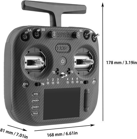 RADIOMASTER TX15 MAX V5.0 16CH 2.4G RC Transmitter- ELRS ، 3.5 "IPS Touchscreen ، Ag02 CNC Hall Gimbals ، Gyro & MIC المدمج ، يدعم Opentx/Edgetx ، Mode 2 for FPV (TX15 Max- الذهب المنقذ) in Kuwait