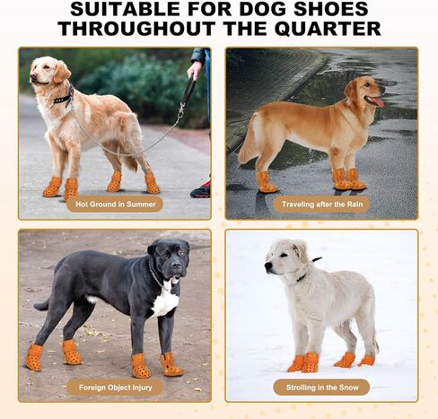 Dog Shoes Non-Slip Waterproof Sandals for Hot Pavement Winter, Breathable Perforated Boots (Red, Size 3: (1.77’’x1.57'')(L*W)(L)) in Kuwait