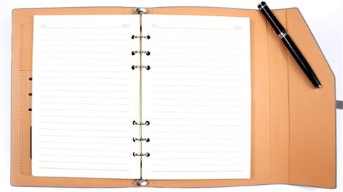 Buckle Loose Leaf Notebook A5 Business Leather Meeting Book in Kuwait
