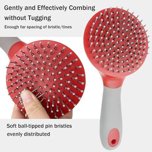 فرش الحصان Mane & Tail Combs Horse Shedding Brush Grooming Tool للكلاب ذات الشعر الطويل (الأسود) in Kuwait