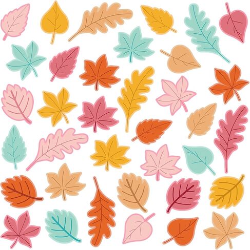 Ireer 108 PCS Leaves Actouts Boho Autumn Paper Clatouts Classroom Bulletin Decorations Pastel Autumn Die Cut for Advition in Saudi Arabia