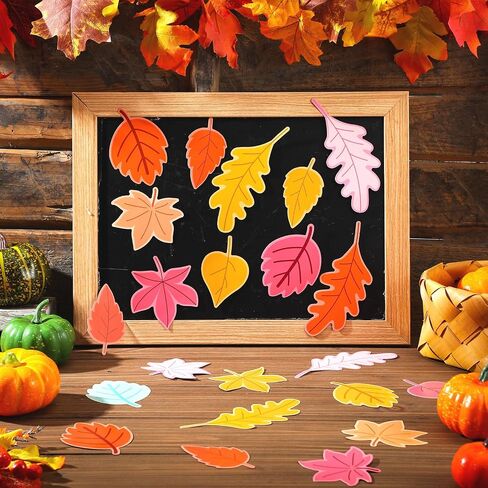 Ireer 108 PCS Leaves Actouts Boho Autumn Paper Clatouts Classroom Bulletin Decorations Pastel Autumn Die Cut for Advition in Saudi Arabia
