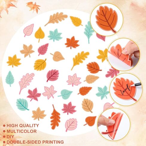 Ireer 108 PCS Leaves Actouts Boho Autumn Paper Clatouts Classroom Bulletin Decorations Pastel Autumn Die Cut for Advition in Saudi Arabia