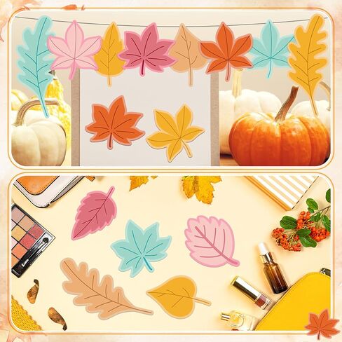 Ireer 108 PCS Leaves Actouts Boho Autumn Paper Clatouts Classroom Bulletin Decorations Pastel Autumn Die Cut for Advition in Saudi Arabia