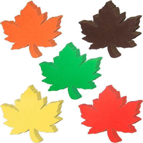 360 Pieces Maple Leaves Cutouts Fall Leaf Paper Cut Outs Assorted Colors Fall Leaves Die Cuts for Autumn Thanksgiving Classroom Bulletin Board Decor, Autumn Crafts in Saudi Arabia