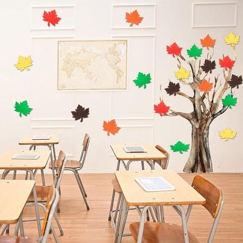 360 Pieces Maple Leaves Cutouts Fall Leaf Paper Cut Outs Assorted Colors Fall Leaves Die Cuts for Autumn Thanksgiving Classroom Bulletin Board Decor, Autumn Crafts in Saudi Arabia