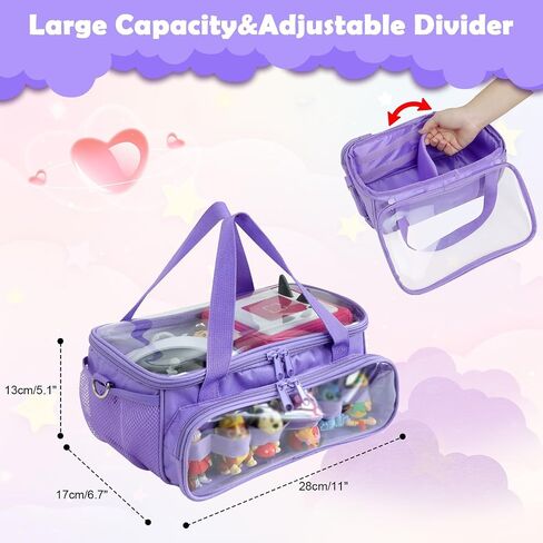 Demao Carrying Case for Tonie in Purple | All-in-One Portable Storage Box | Holds 20+ Tonie Figures, Shockproof Travel Organizer | PVC Visual Cover-Plays Audio Figurines On-The-Go in Kuwait