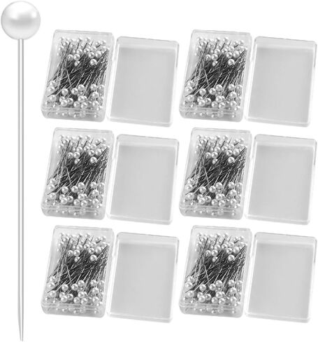 Gatuida 600Pcs Pearl Head Sewing Pins for Quilting Knitting DIY Crafts Durable Decorative Pins for Wedding Bouquets Flower Arrangements More in Saudi Arabia