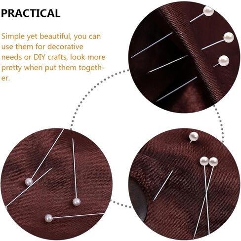 Gatuida 600Pcs Pearl Head Sewing Pins for Quilting Knitting DIY Crafts Durable Decorative Pins for Wedding Bouquets Flower Arrangements More in Saudi Arabia