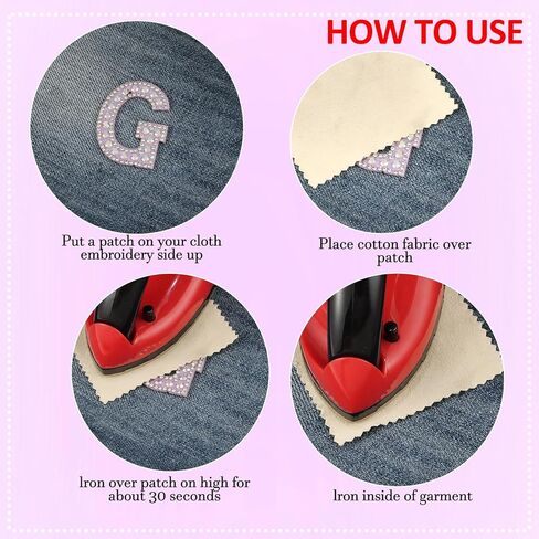 26 PCS أحجار الراين الحديد على بقع رسالة A-Z Bling Glitter Alphabet Chaking for Sew on Clothing أكياس القبعات DIY Craft Supplies (Purple) in Kuwait