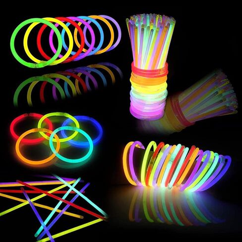 200 PCS Glow Sticks Plage Party Pack ، 8 '' 'Glow in the Dark Party Supplien in Kuwait