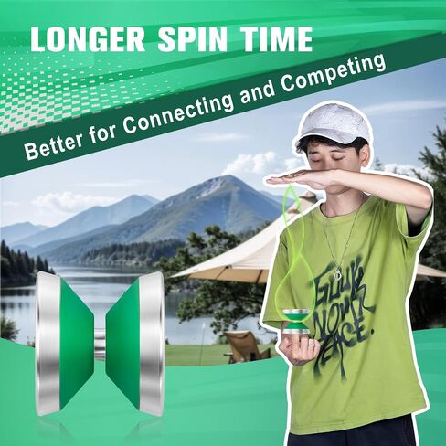 S1 لا تستجيب Yoyo Professional للأطفال والكبار-لعبة Yoyo عالية الأداء ثنائية المعادن للمبتدئين للمبتدئين للاعبين المتقدمين مع سلاسل إضافية (الأزرق العميق) in Kuwait