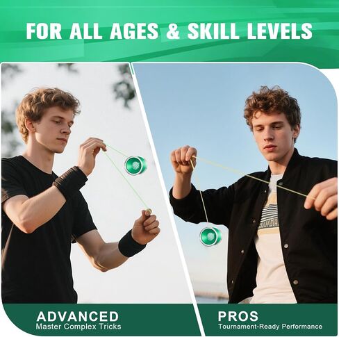 S1 لا تستجيب Yoyo Professional للأطفال والكبار-لعبة Yoyo عالية الأداء ثنائية المعادن للمبتدئين للمبتدئين للاعبين المتقدمين مع سلاسل إضافية (الأزرق العميق) in Kuwait
