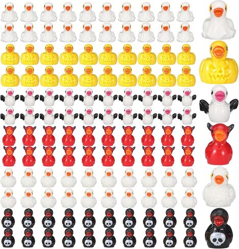 120 Pcs Mini Resin Duck Bulk Halloween Tiny Ducks Figurines Miniature Resin Figures Small Statue Ornament for Garden Landscape Dollhouse Decoration Crafts Party Favors in Saudi Arabia
