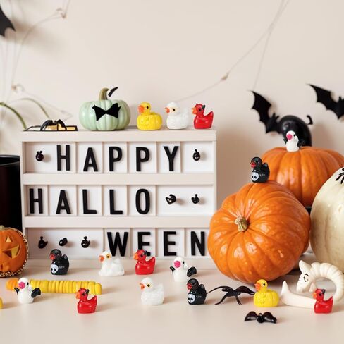 120 Pcs Mini Resin Duck Bulk Halloween Tiny Ducks Figurines Miniature Resin Figures Small Statue Ornament for Garden Landscape Dollhouse Decoration Crafts Party Favors in Saudi Arabia