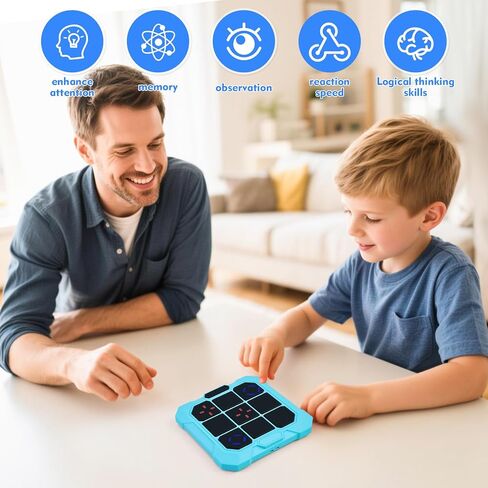 لعبة TIC TAC Toe ، 6 في 1 TIC TIC TIC مع كتم الصوت وإعادة الشحن - لعبة لوحة السفر المحمولة للأطفال الذين تتراوح أعمارهم in Kuwait