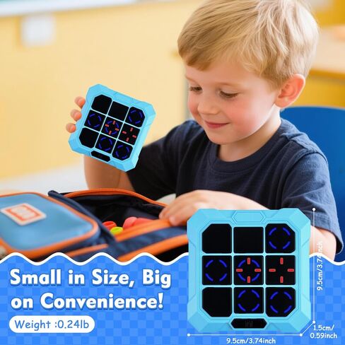 لعبة TIC TAC Toe ، 6 في 1 TIC TIC TIC مع كتم الصوت وإعادة الشحن - لعبة لوحة السفر المحمولة للأطفال الذين تتراوح أعمارهم in Kuwait