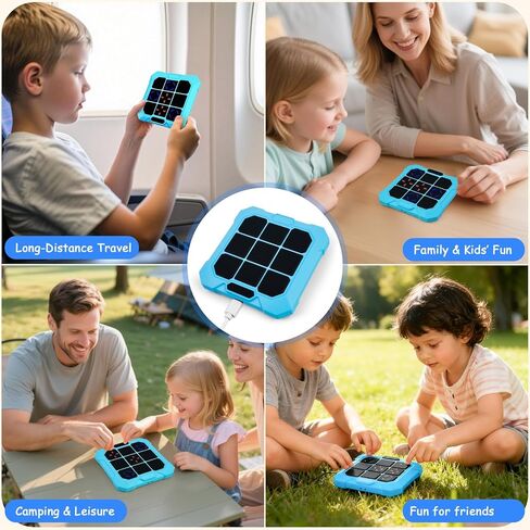 لعبة TIC TAC Toe ، 6 في 1 TIC TIC TIC مع كتم الصوت وإعادة الشحن - لعبة لوحة السفر المحمولة للأطفال الذين تتراوح أعمارهم in Kuwait