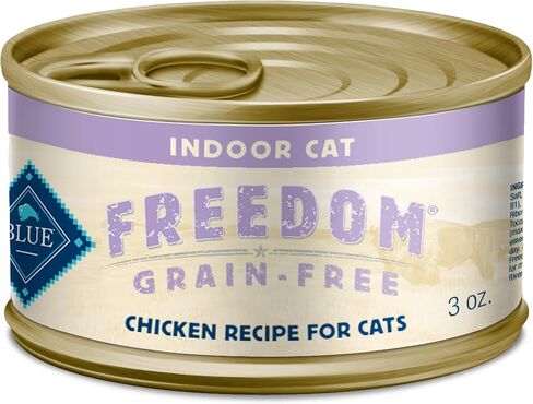 Blue Buffalo Freedom Grain-Free Adult Wet Cat Food, Complete & Balanced Nutrition for Indoor Cats, Made with Natural Ingredients, Chicken Recipe, 5.5-oz. Cans (24 Count) in Saudi Arabia