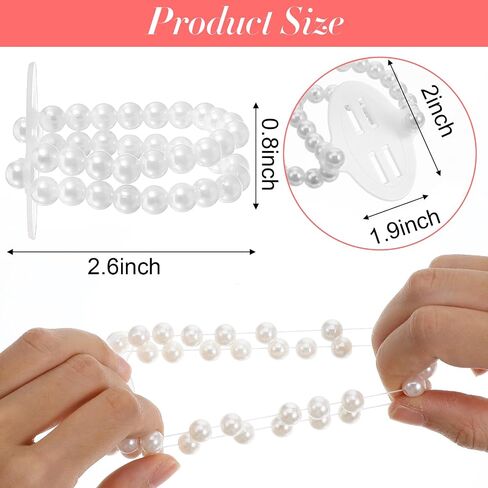 6pcs عصابات الكورسج معصم ، فرقة معصم الزفاف المرنة ، فرقة لؤلؤة ، لحفل التخرج من حفلات الزفاف العروس in Saudi Arabia