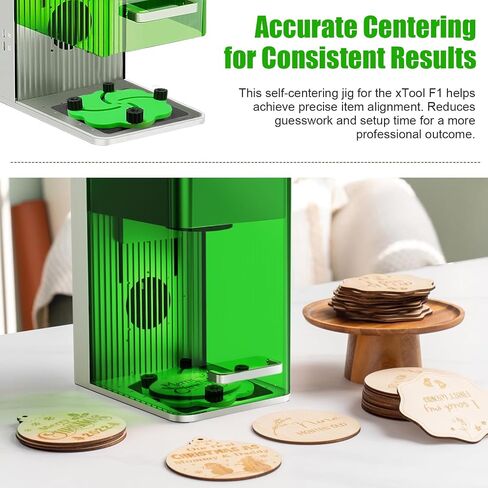 Adjustable Self-Centering Jig for xTool F1 Laser – Precise Alignment, Cover-Down Use, Stable Engraving on Various Materials (0.4"-3.15") in Saudi Arabia