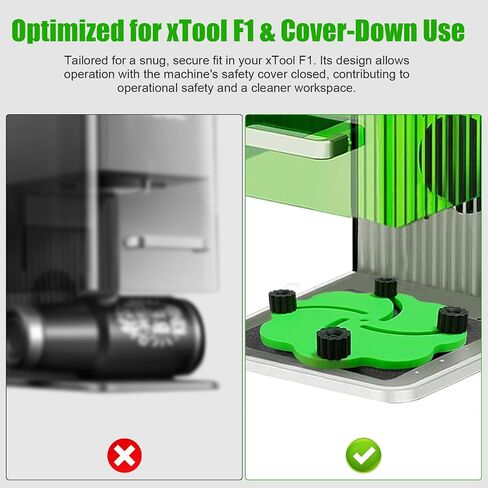 Adjustable Self-Centering Jig for xTool F1 Laser – Precise Alignment, Cover-Down Use, Stable Engraving on Various Materials (0.4"-3.15") in Saudi Arabia