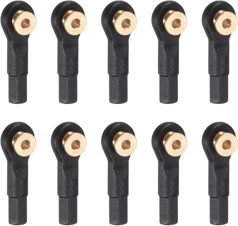 MECCANIXITY M2xL19mm 2mm Center Hole RC Plastic Tied Rod Ends Link Ball Joint Head Kit Ball Head Link Joint with Shim Steering Linkage Upgrade Accessories for RC Crawler Car Pack of 10, Black in Saudi Arabia