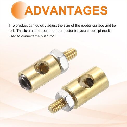 MECCANIXITY Linkage Stoppers Connecting Servo Arm, Push Rod with Nut and Screw for RC Airplane, D4x1.8mm D5x3mm 20 Pcs in Saudi Arabia