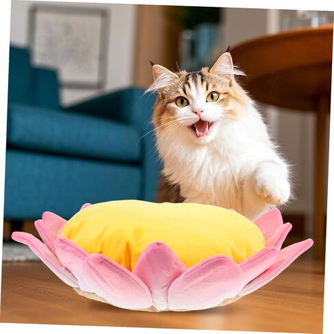 Plush Lotus Cat Sofa Bed Soft and Mostral Non Pet Cushion للقطط والكلاب متعددة الاستخدام in Saudi Arabia