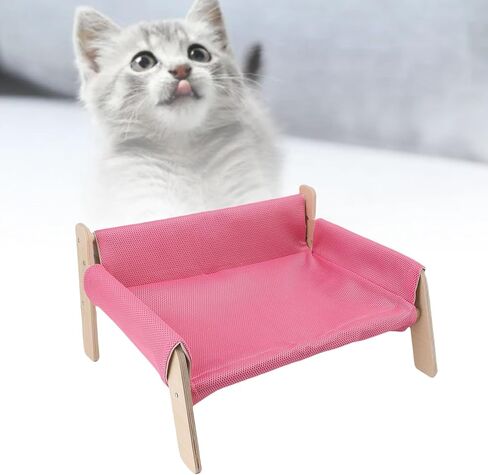 SUNGOOYUE Wooden Cat Sofa, Elevated Cat Couch Stable Structure Cat Sofa Bed for Home for Lounging and Scratching in Saudi Arabia