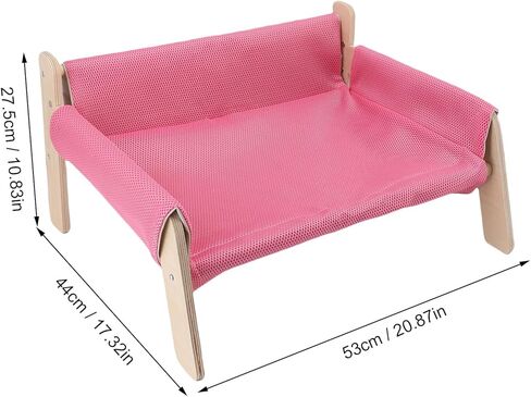 SUNGOOYUE Wooden Cat Sofa, Elevated Cat Couch Stable Structure Cat Sofa Bed for Home for Lounging and Scratching in Saudi Arabia