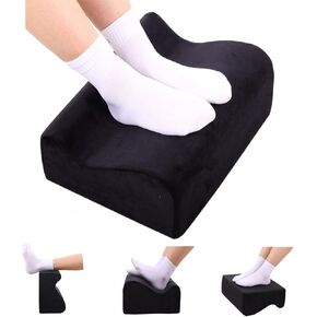 Foot Rest for Under Desk at Work, Office Footrest with Warm Feet Pocket,Ergonomic Under Desk Footrest with Washable Cover, Stool for Office Chair & Back &Pain Relief (Black+) in Saudi Arabia