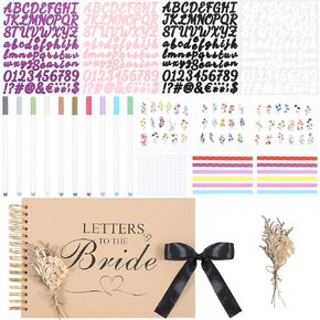 رسائل إلى The Bride Scrapbook Doolbook Book Memory Book ألبوم ألبوم مع أشرطة أقلام زهرة وملصقات 40 صفحة in Saudi Arabia