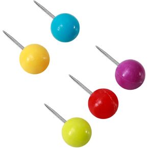 100pcs مربع ملون الكرة البلاستيك رأس الدبابيس لصياغة خياطة اللحف بالخياطة ملحقات الخياطة المرح لسهولة الرؤية المشاريع الإبداعية in Kuwait