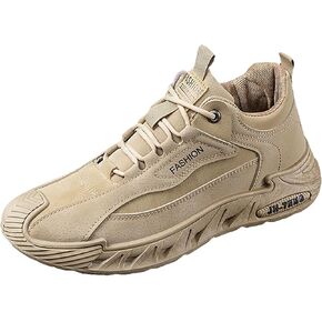 ANUFER Mens PU + Mesh Sport Shoes Fashion Chunky Sneakers Height Increasing Trainers Shoes in Kuwait