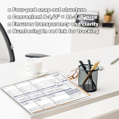 اتفاقيات تأجير مهنية عامة لتجار السيارات (Form RAC)-8-1/2 "" × 11-3/4 "" أشكال المفاجئة المكونة من 4 أجزاء-أبيض بدون كربون ، كناري ، وردي ، غولدنرود-حزمة 100 in Saudi Arabia