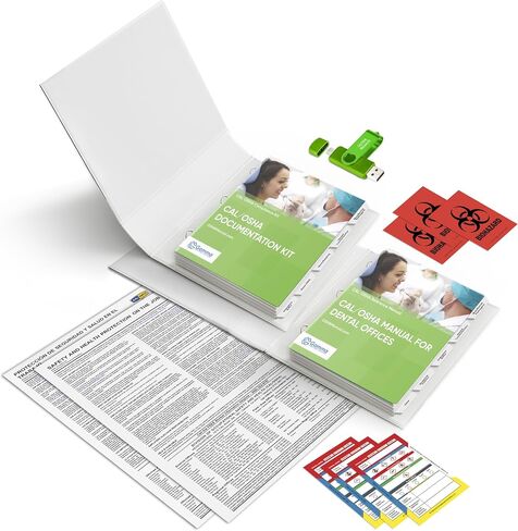 OSHA & HIPAA Package for Dental Offices: Hardcopy Manual (Regulations/Standards), Policies/Forms (USB), Training Outline/Test, Resource USB, Posters, Labels (All Other States) in Saudi Arabia