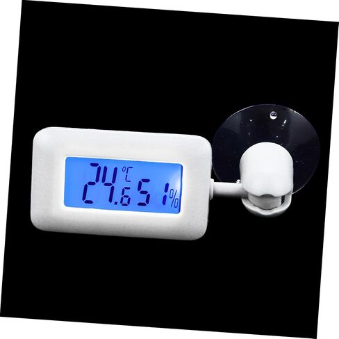 BESTonZON Leopard Gecko Tank Thermometer Digital Reptile Thermohygrometer Large Screen Indoor Humidity Measurement Suction Cup Accurate Temperature Monitoring for Healthy Pets in Saudi Arabia