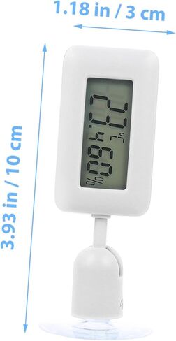 BESTonZON Leopard Gecko Tank Thermometer Digital Reptile Thermohygrometer Large Screen Indoor Humidity Measurement Suction Cup Accurate Temperature Monitoring for Healthy Pets in Saudi Arabia