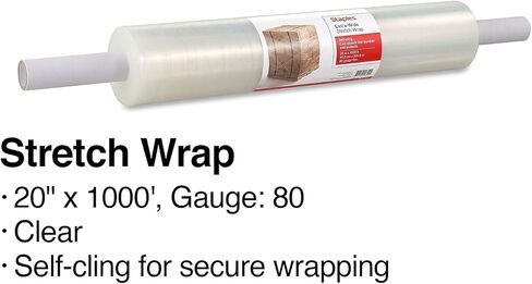 Staples 781369 Economy Extended-Core Stretch Film 80 Gauge 20-Inch X 1 000-Ft 1/Rl in Saudi Arabia