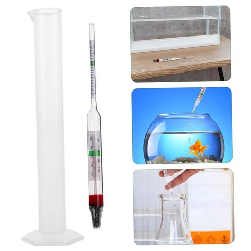 Unomor 1set Hydrometer Tester with Graduated Cylinder for Accurate Sea Water Measurement for Aquariums and Seafood Tanks in Saudi Arabia