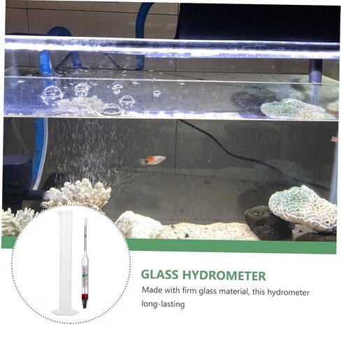 Unomor 1set Hydrometer Tester with Graduated Cylinder for Accurate Sea Water Measurement for Aquariums and Seafood Tanks in Saudi Arabia