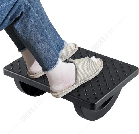 Foot Rest for Under Desk at Work - Ergonomic Foot Stools for Under Office Desk - Rocking Footrest with Roller Massager - Leg Rest for Chair, Computer Gaming - Promote Leg Circulation in Saudi Arabia