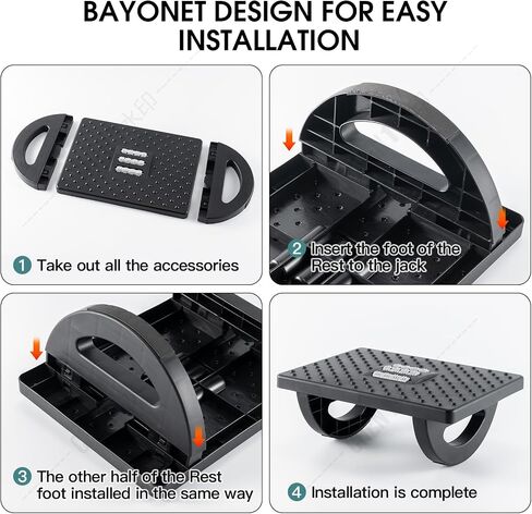 Foot Rest for Under Desk at Work - Ergonomic Foot Stools for Under Office Desk - Rocking Footrest with Roller Massager - Leg Rest for Chair, Computer Gaming - Promote Leg Circulation in Saudi Arabia