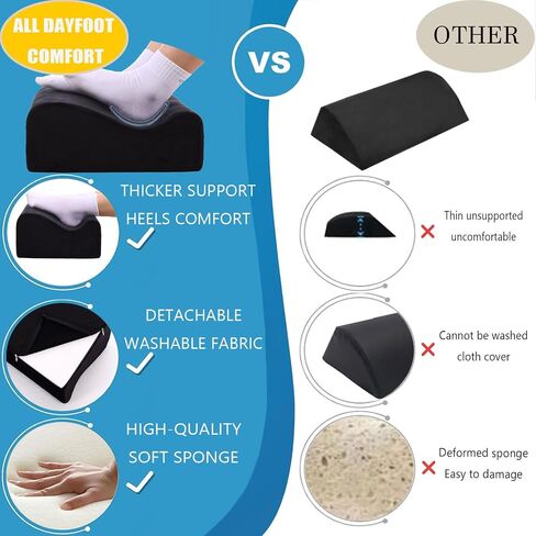 Foot Rest for Under Desk at Work, Office Footrest with Warm Feet Pocket,Ergonomic Under Desk Footrest with Washable Cover, Stool for Office Chair & Back &Pain Relief (Black+) in Saudi Arabia
