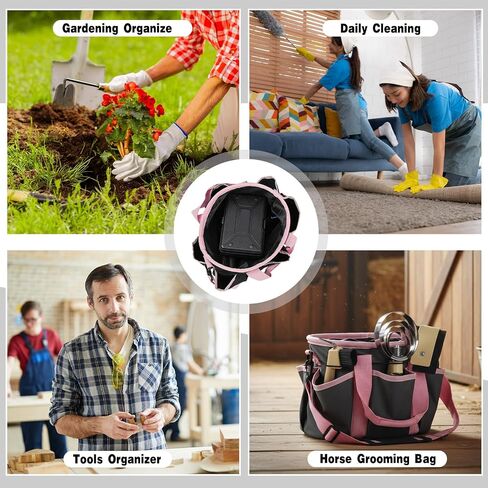 حقيبة حمل Abbylike Grooming للخيول تنظيم Tack Tool Tools FerverioS Care Care مع جيوب متعددة مع 7 جيوب للمستلزمات (خمر ، 15 × 12 × 5.5 بوصة ، الكاكي والأسود) in Saudi Arabia