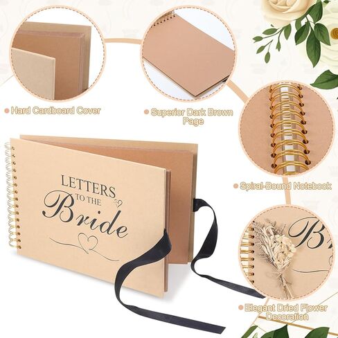 رسائل إلى The Bride Scrapbook Doolbook Book Memory Book ألبوم ألبوم مع أشرطة أقلام زهرة وملصقات 40 صفحة in Saudi Arabia